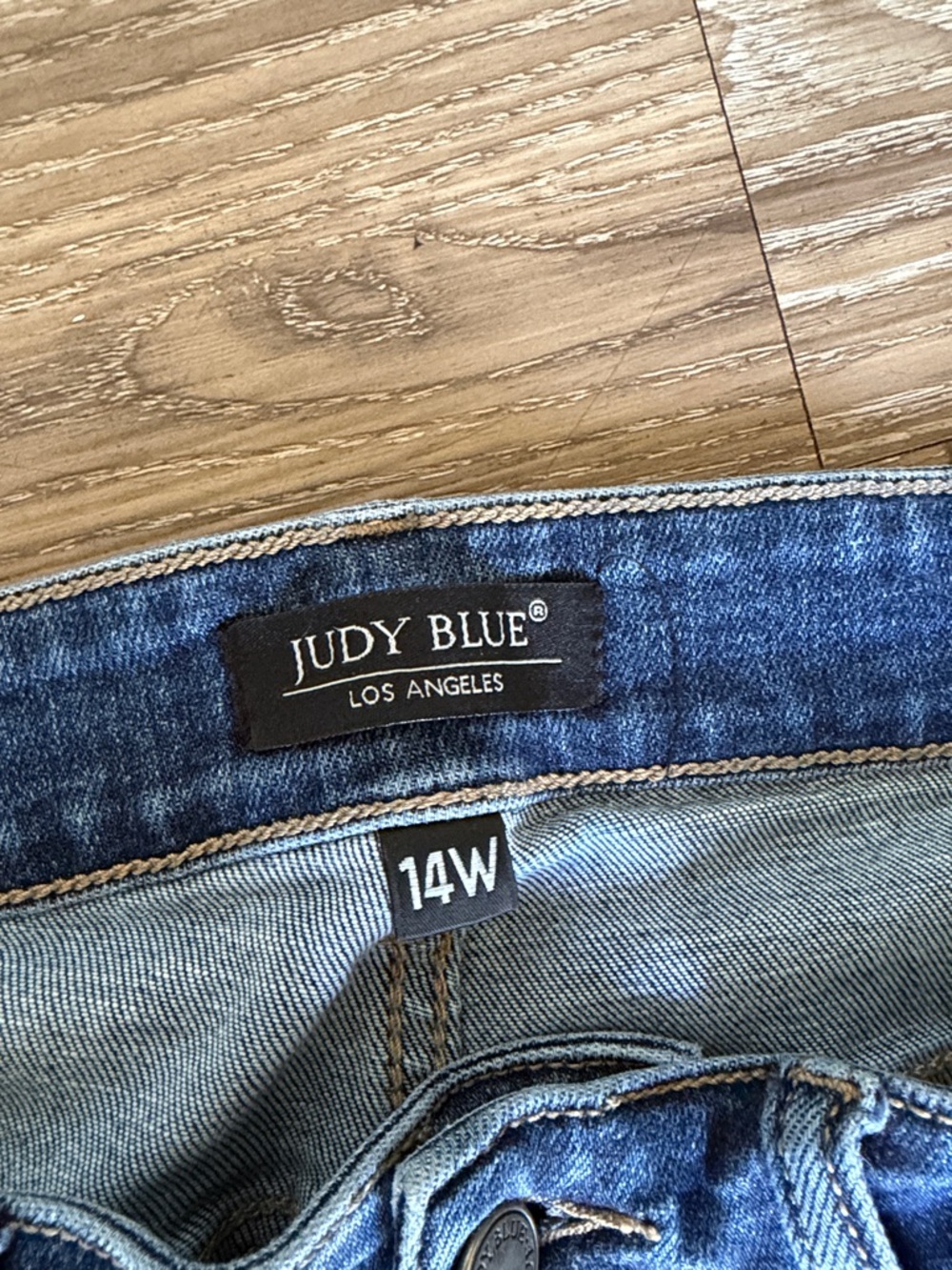 Judy Blue Straight-Leg Blue Jeans Size: 14W - Picture 2 of 10